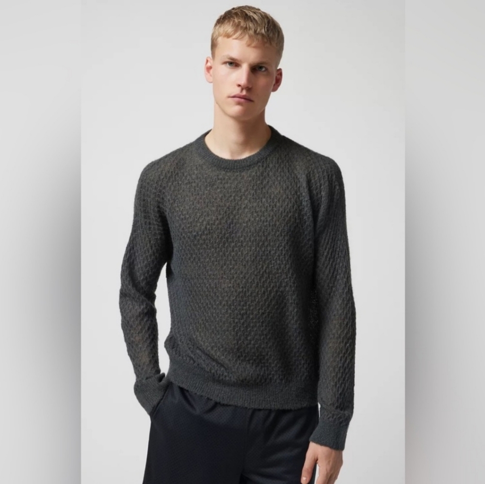 Mens Urban Outfitters Standard Cloth Knit Lightweight Pullover Sweater Medium